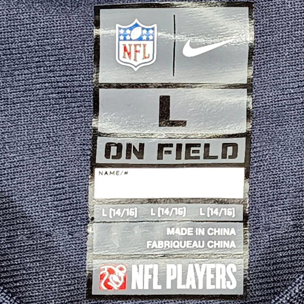 Nike Chicago Bears Jersey Boys Large 14/16 Navy Jay Cutler 6 NFL On Field